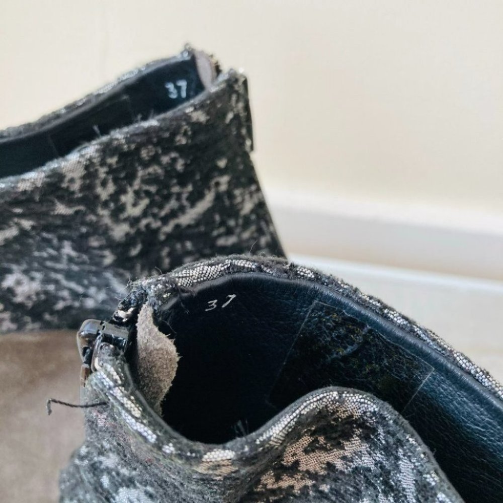 Anthropologie Cubanas Ciara Glitter Heeled Boots - Picture 12 of 16